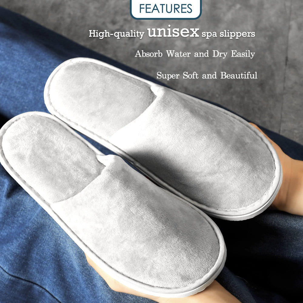 OSTADARRA spa slippers shown for indoor bathroom wear with EVA grip.