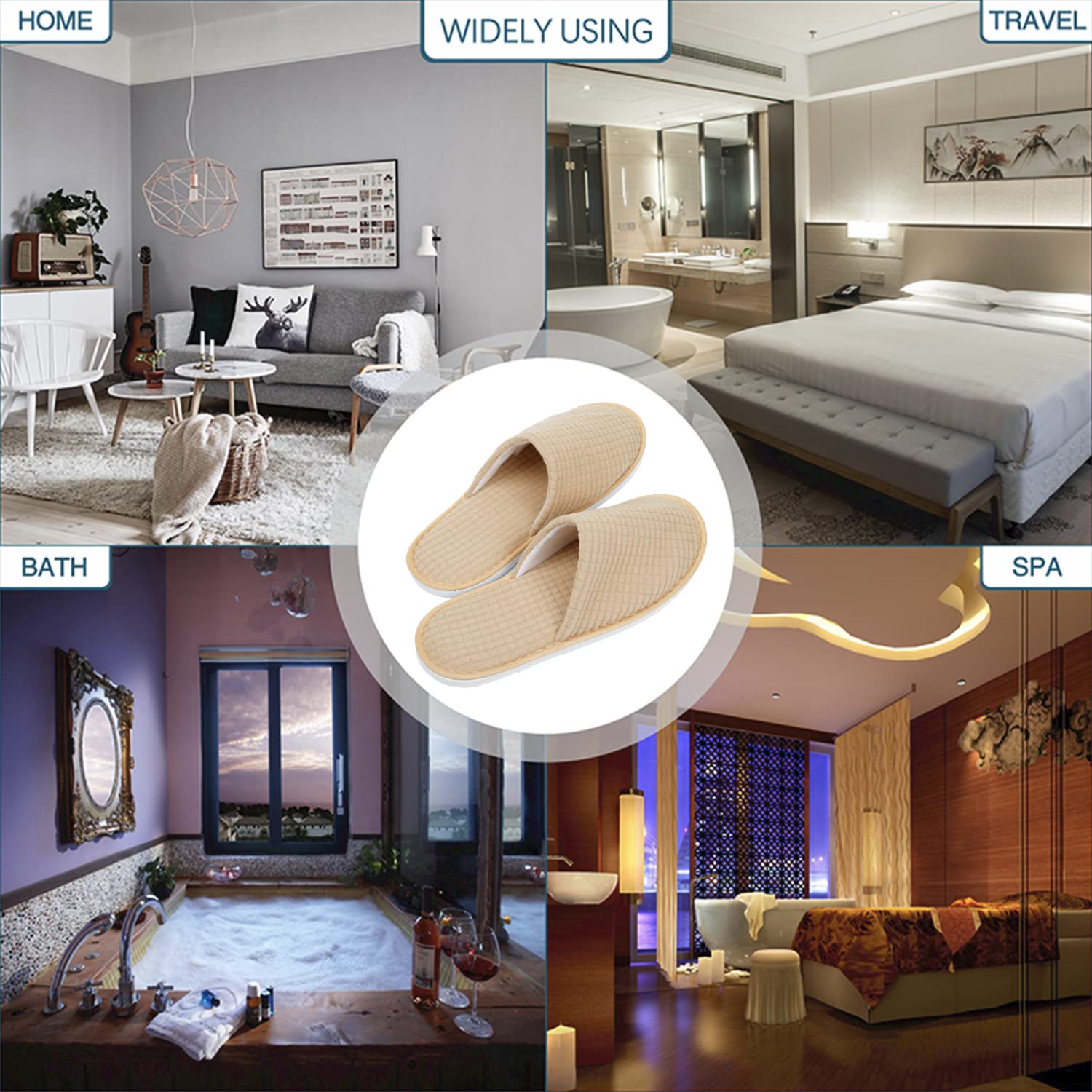 OSTADARRA spa slippers size guide helps finding the right fit
