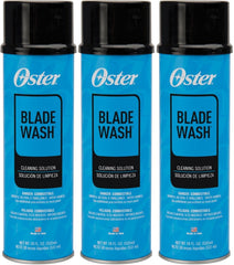 Oster Blade Wash Dip 18oz 3-pack bottle ready for quick blade cleaning.