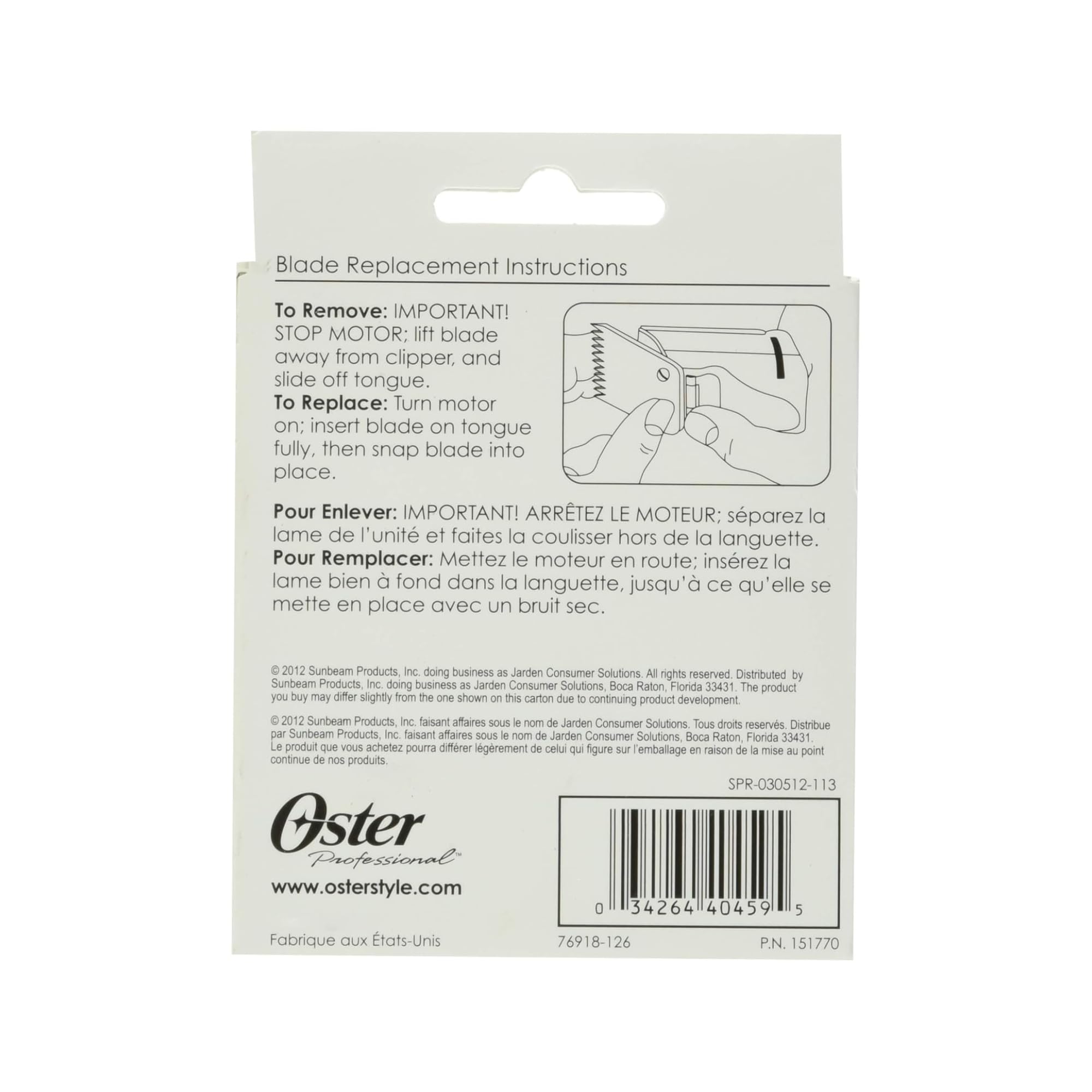 Oster Professional Detachable Blade Size 2 US-made closeup shows craftsmanship and durability