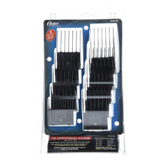 Oster universal combs show size range from 0 to 1.25 inches.