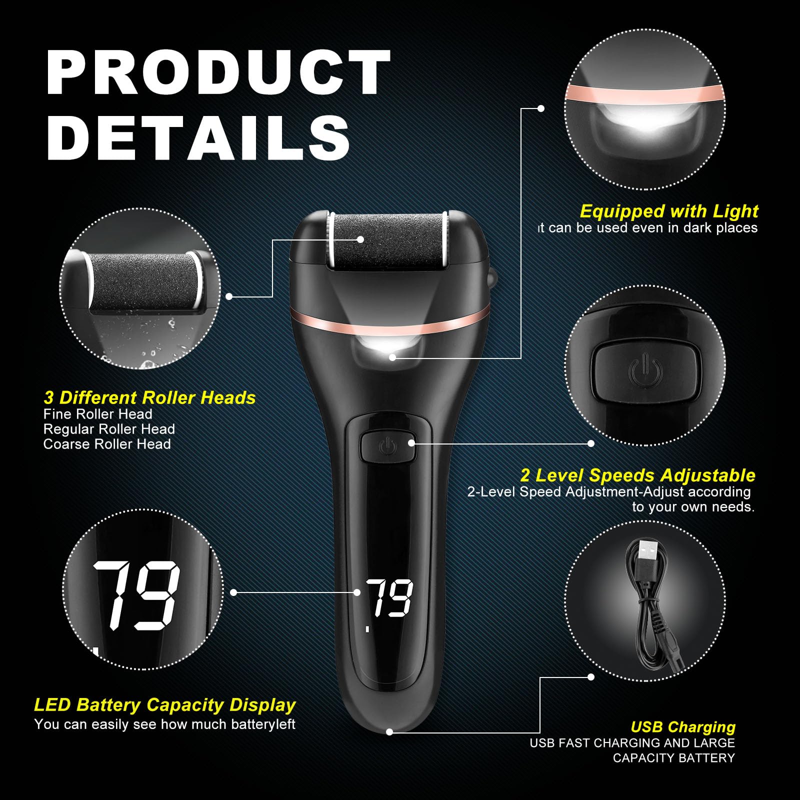 OTAZWA waterproof foot file designed for safe use and easy cleaning.