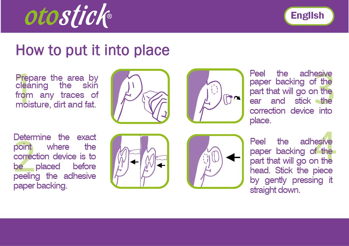 Otostick kit inside view showing eight correctors