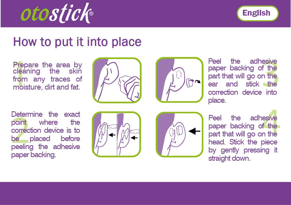 Otostick kit inside view showing eight correctors
