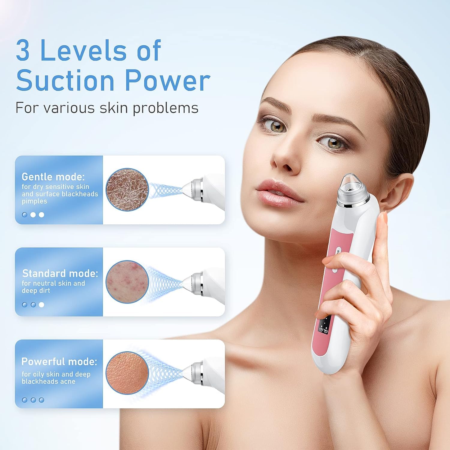 Ottleba Blackhead Remover Vacuum USB charging enables convenient on-the-go skincare.