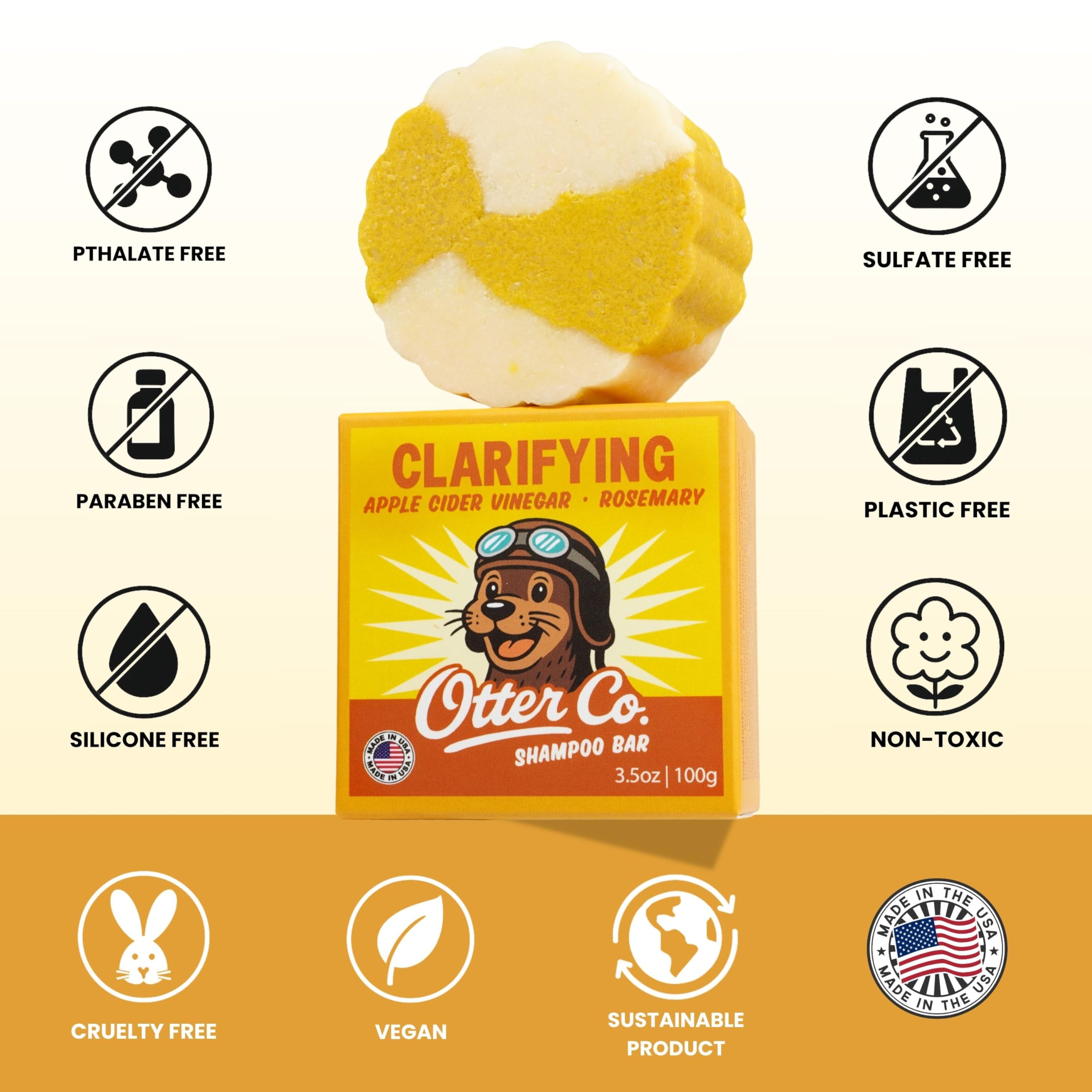 Otter Co bar in hand shows travel-friendly solid formula.