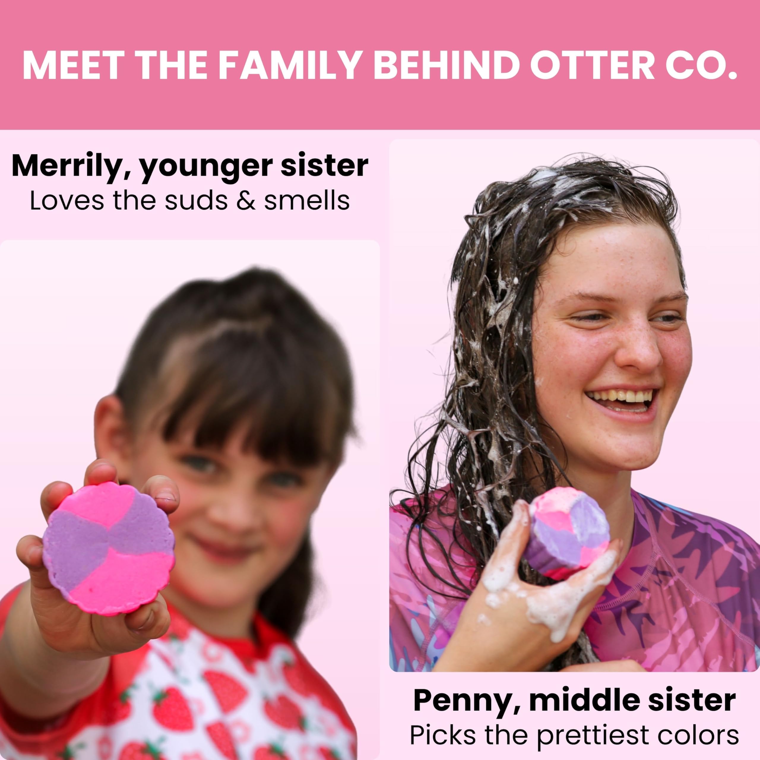 Otter Co. Kids Gentle Strawberry Shampoo Bar vegan and cruelty-free care.