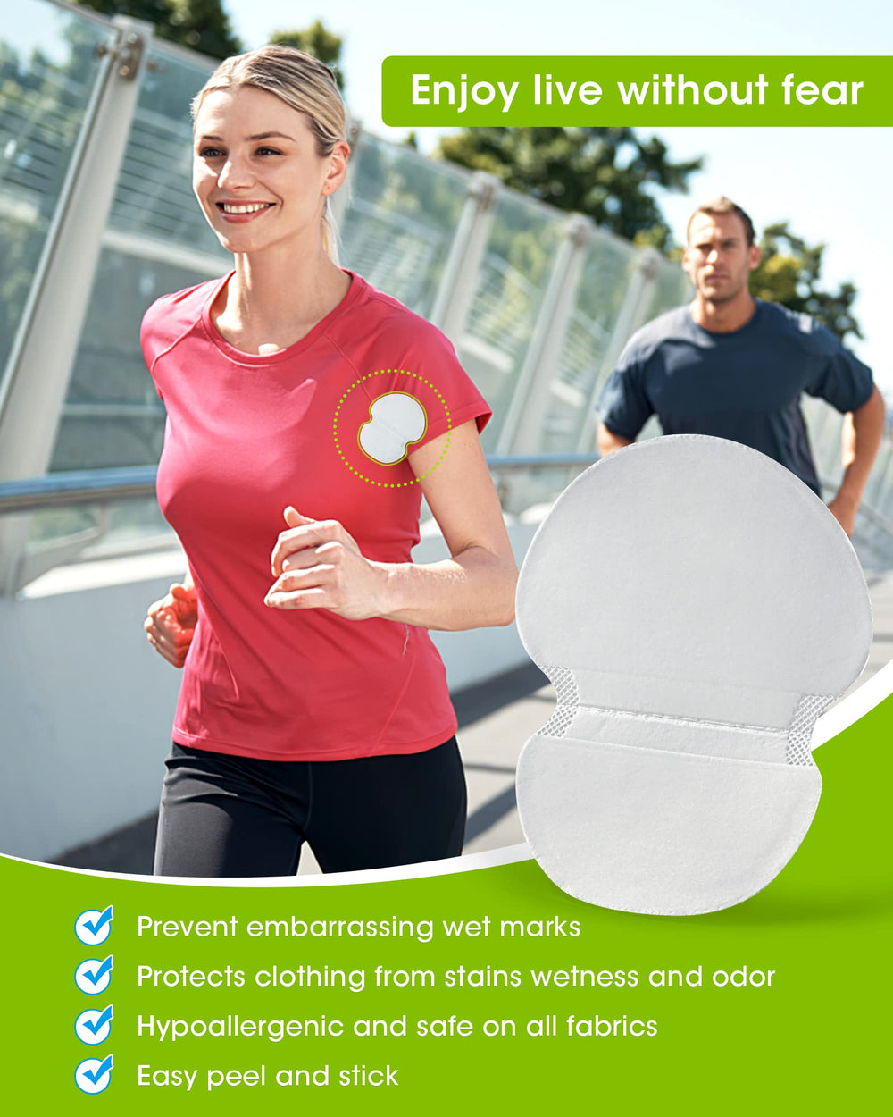 OTTOLIVES underarm sweat pad suitable for men and women during work or leisure