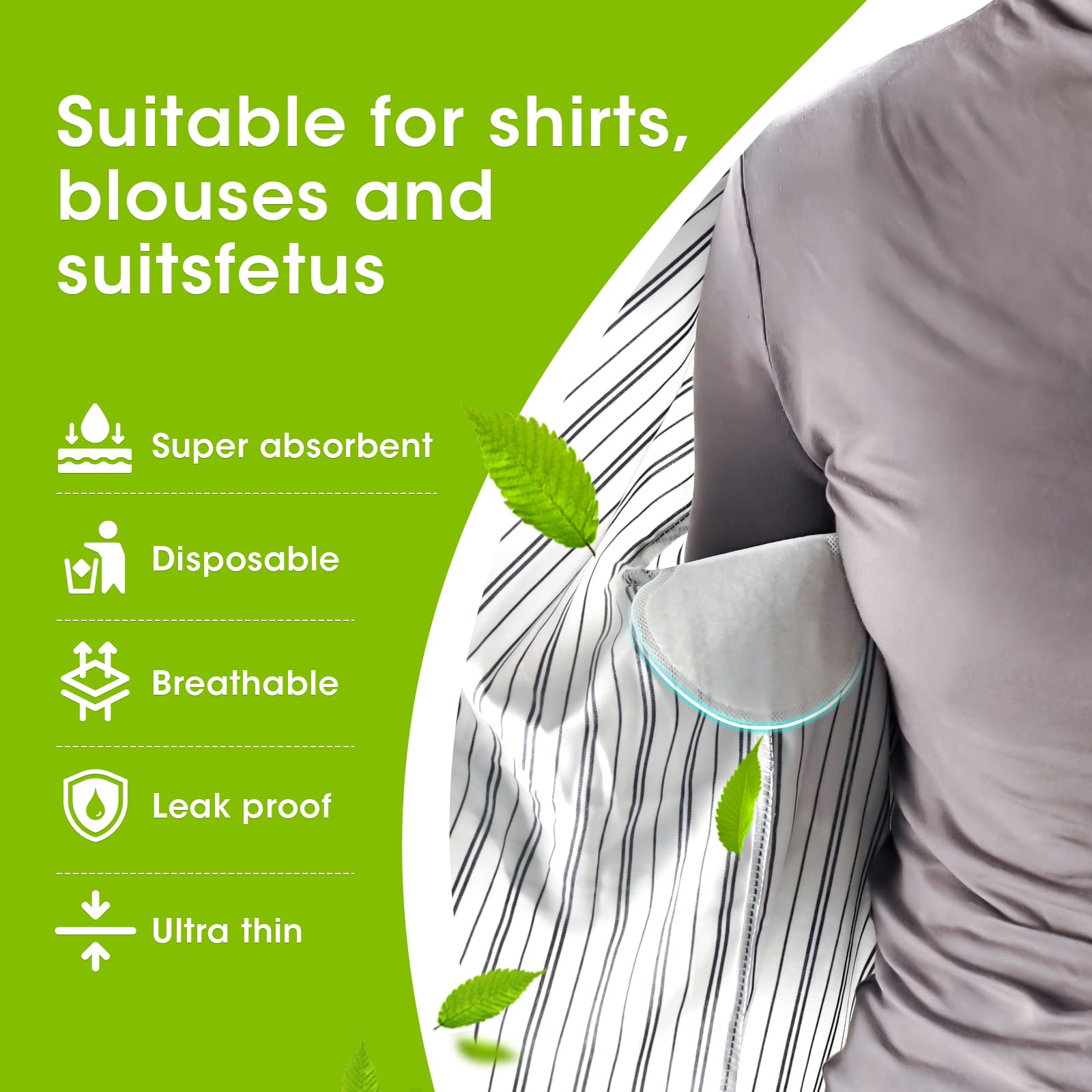 OTTOLIVES underarm pad helps prevent sweat stains and odor
