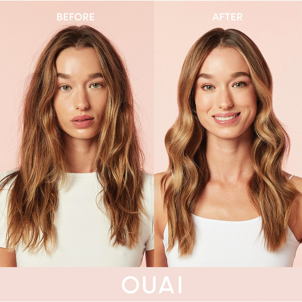 OUAI Anti Frizz Cream upcycled jackfruit beetroot ingredients offer frizz defense.