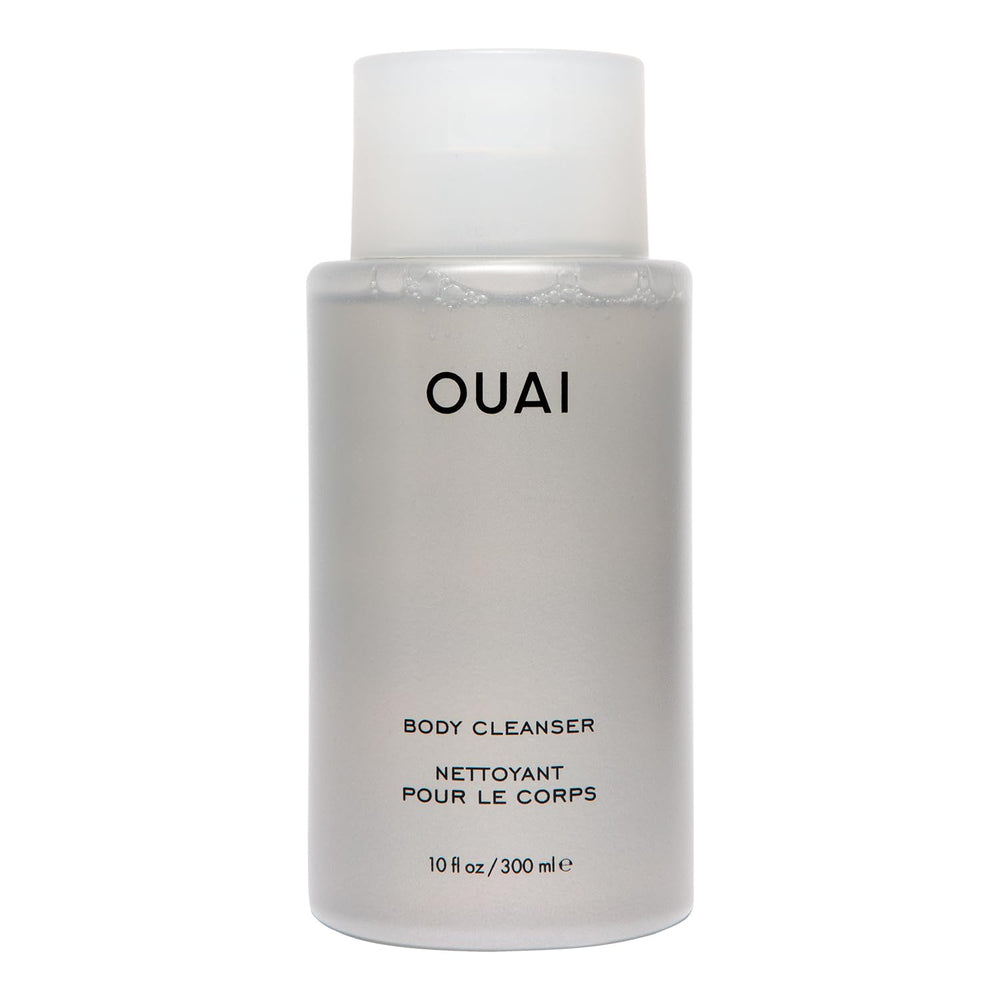 OUAI Body Cleanser Dean Street bottle pour highlights hydrating lather for a refreshing shower.