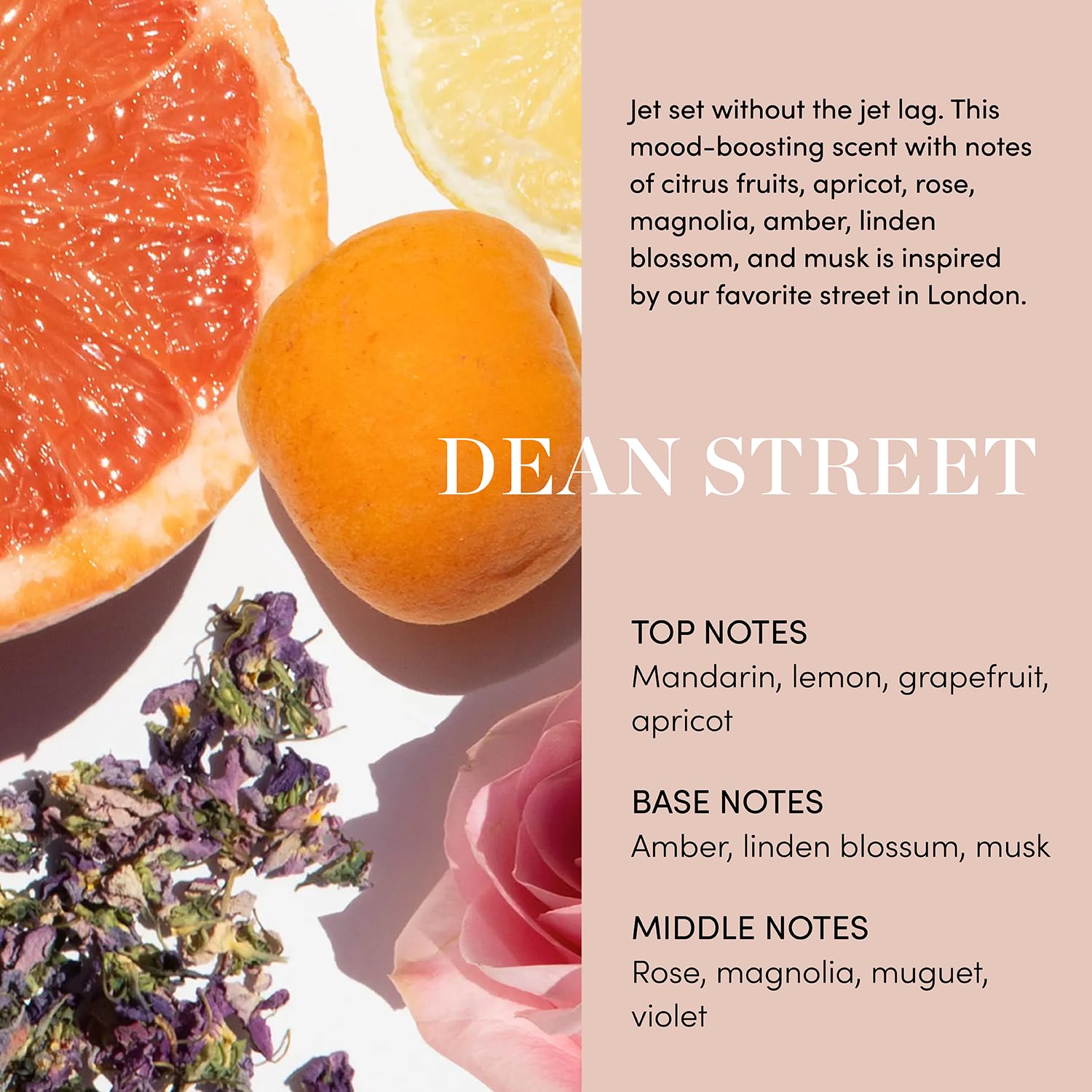 OUAI Body Cleanser Dean Street pump dispenser close-up highlights paraben- and sulfate-free formula.