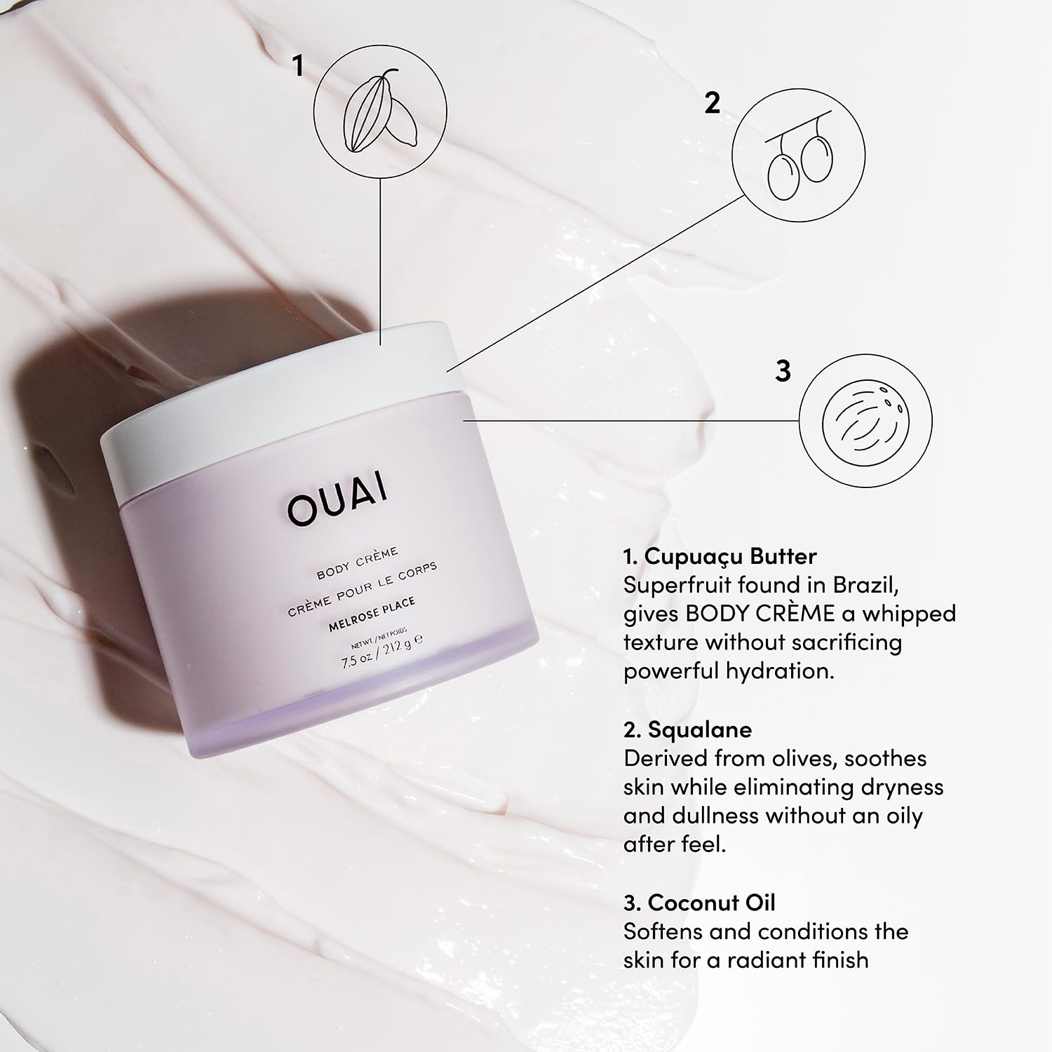 OUAI Melrose Place squalane soothes and conditions.