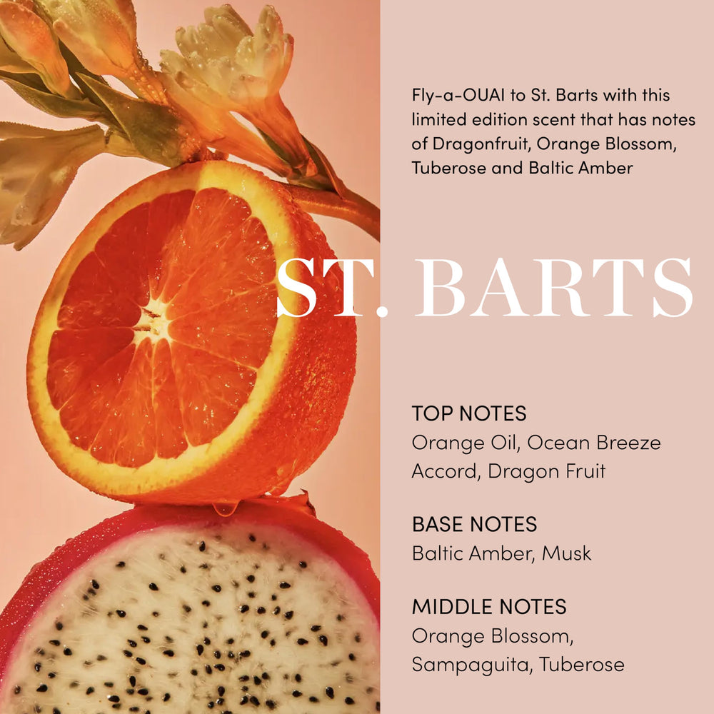 OUAI Body Cream St. Barts squalane profile photo suggests soothed, balanced skin.