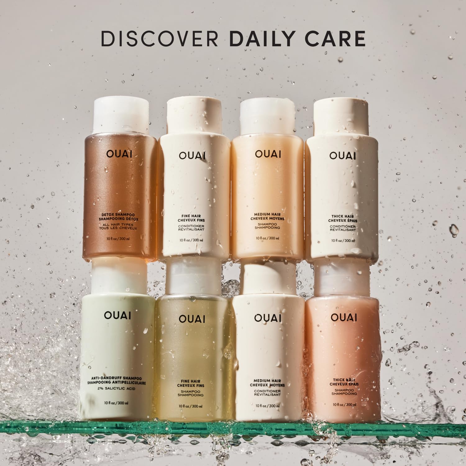 OUAI color-safe sulfate-free label communicates gentle cleansing