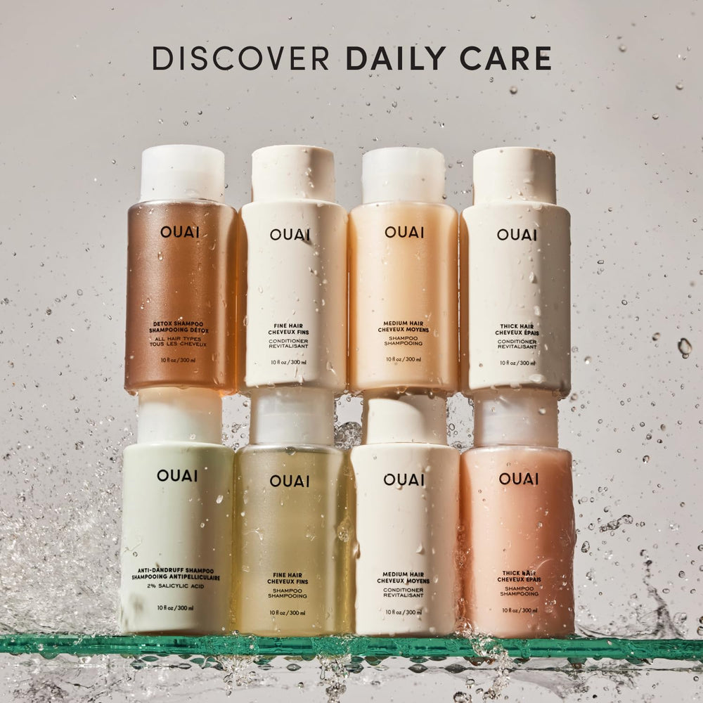 OUAI color-safe sulfate-free label communicates gentle cleansing