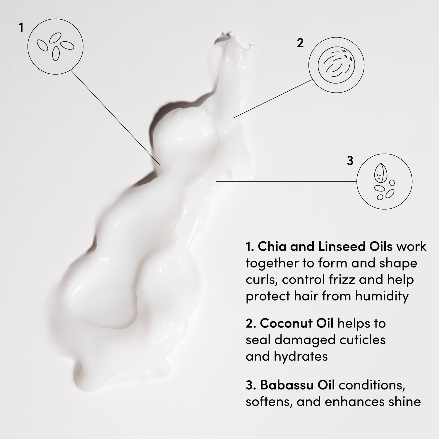 OUAI Curl Cream finish shows defined, shiny curls without crunch.