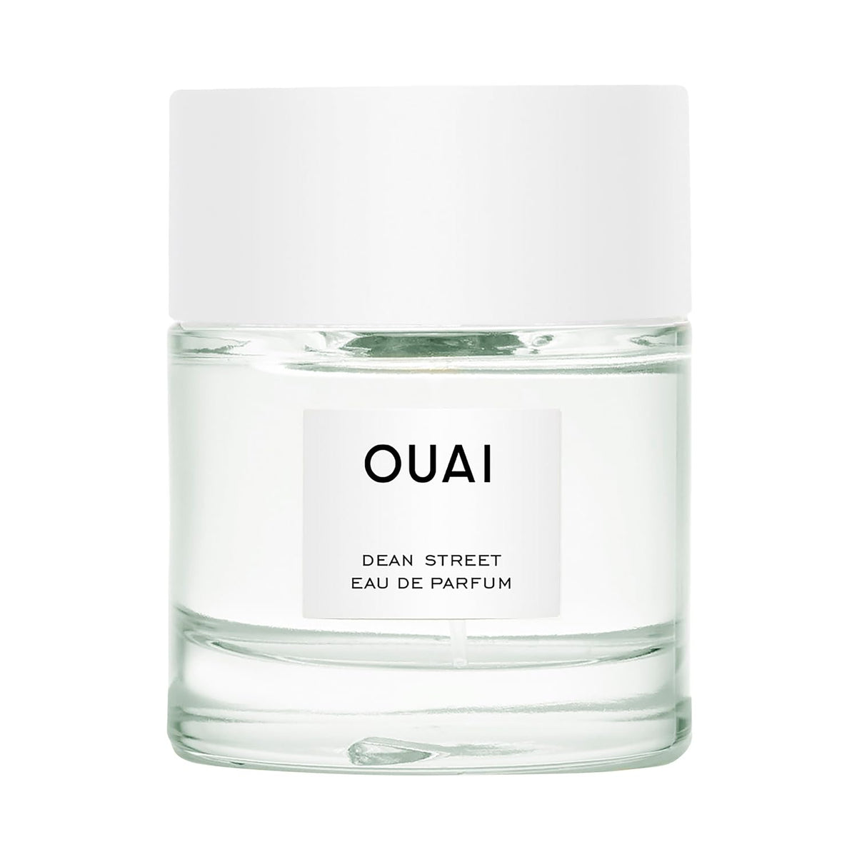 OUAI Dean Street EDP bottle front close-up for daily wear and citrus freshness.