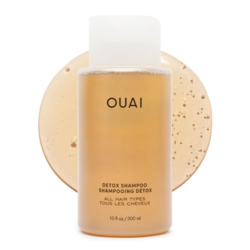 OUAI Detox Shampoo bottle front highlights refreshing cleanse and sulfate-free formula.