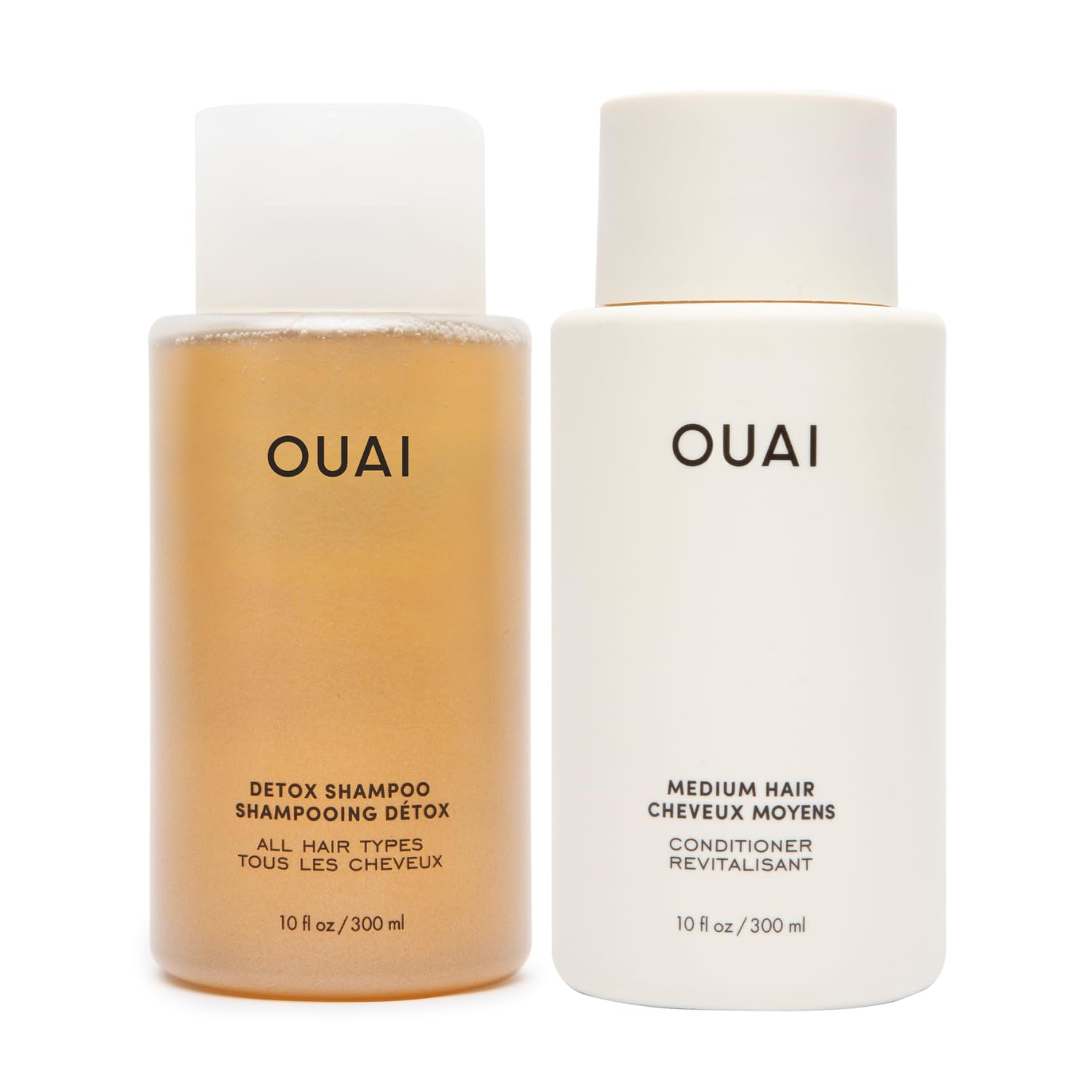 OUAI Detox Shampoo bottle front — clarifying cleanse to refresh scalp and hair