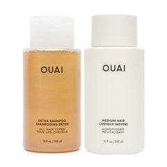 OUAI Detox Shampoo bottle front — clarifying cleanse to refresh scalp and hair