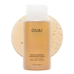 OUAI Detox Shampoo bottle front highlights refreshing cleanse and sulfate-free formula.