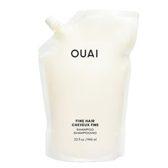 OUAI Fine Hair Shampoo Refill bottle front view for volumizing boost