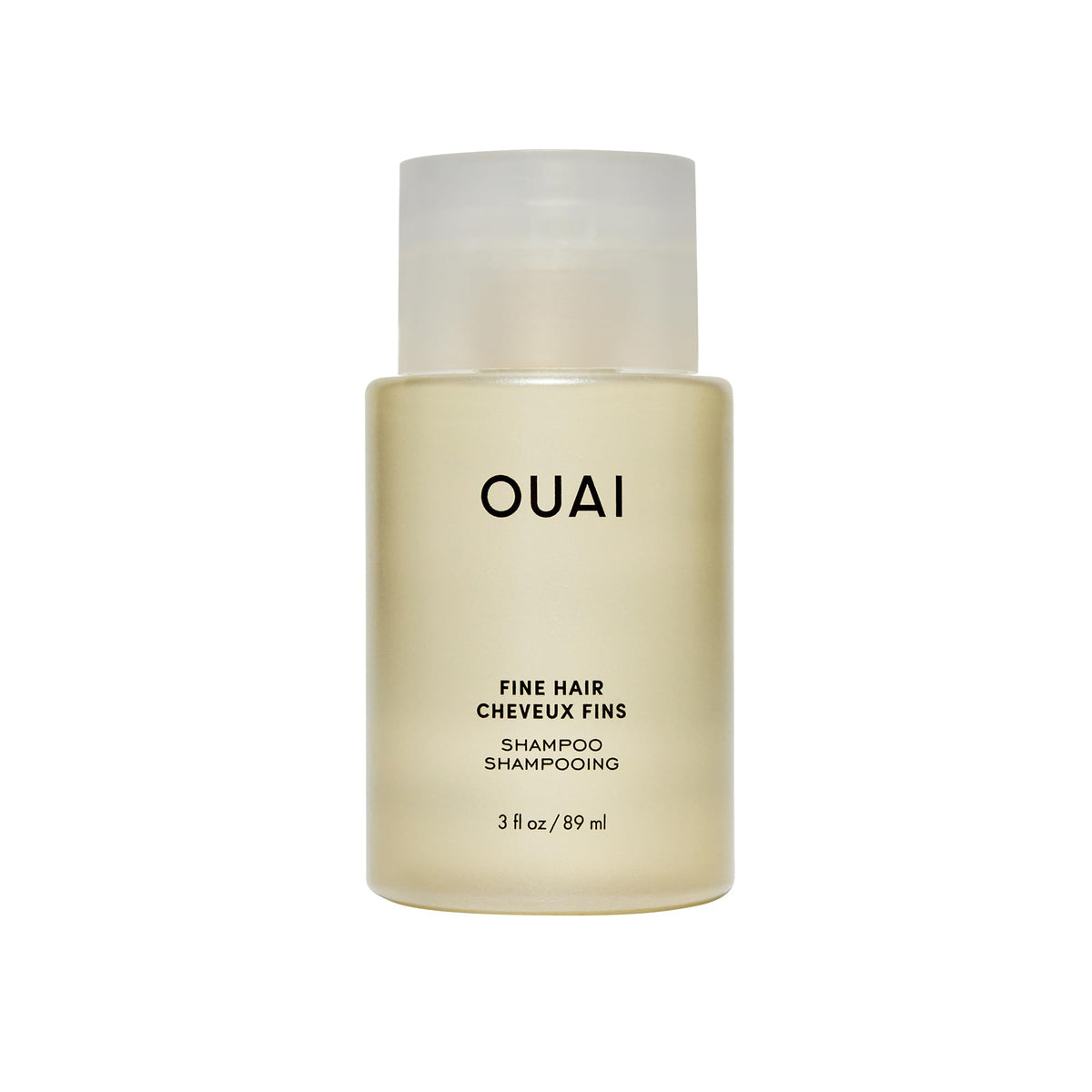 OUAI Fine Shampoo travel size bottle for on-the-go volume and easy cleansing