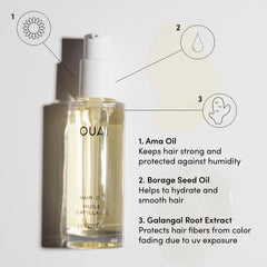 OUAI Hair Oil Travel Size heat-protection up to 450F shields style