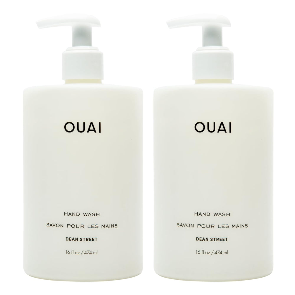OUAI Hand Wash Full Size Dean Street Pump showcases hydrating exfoliation.