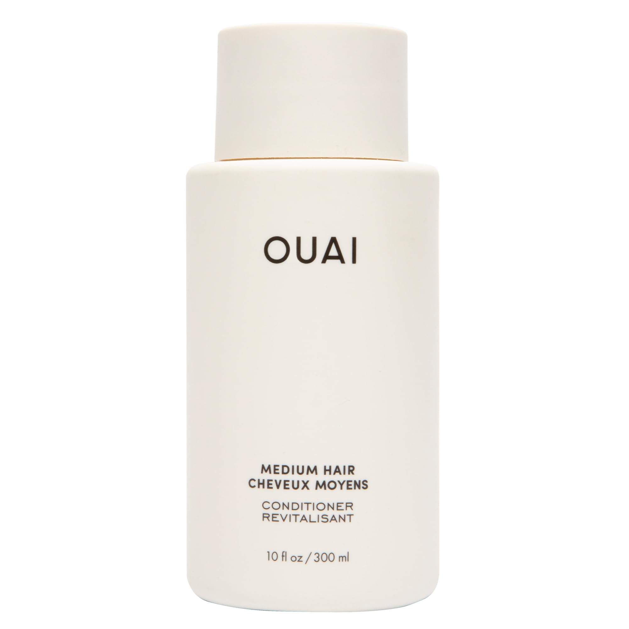 OUAI Medium Conditioner bottle front view for hydrated, frizz-controlled hair.