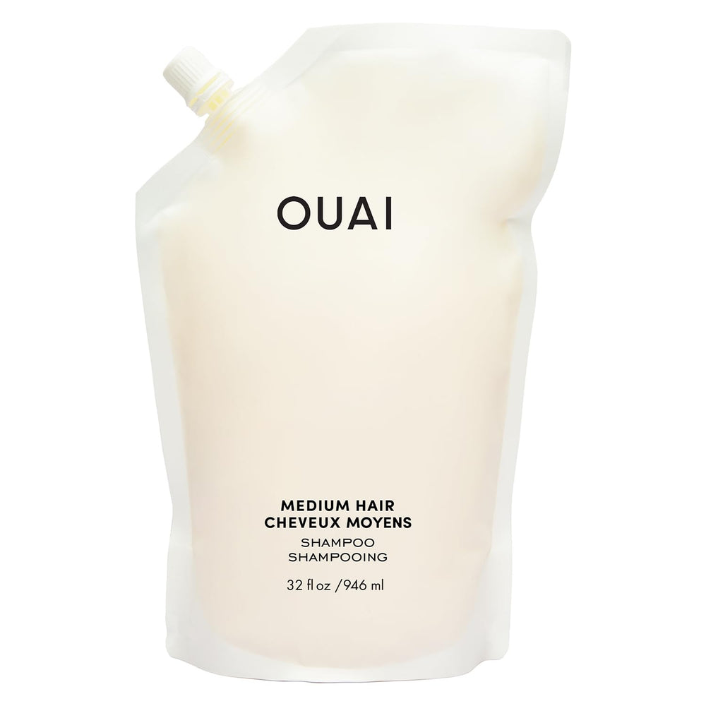 OUAI Medium Shampoo Refill bottle front for easy hydration.