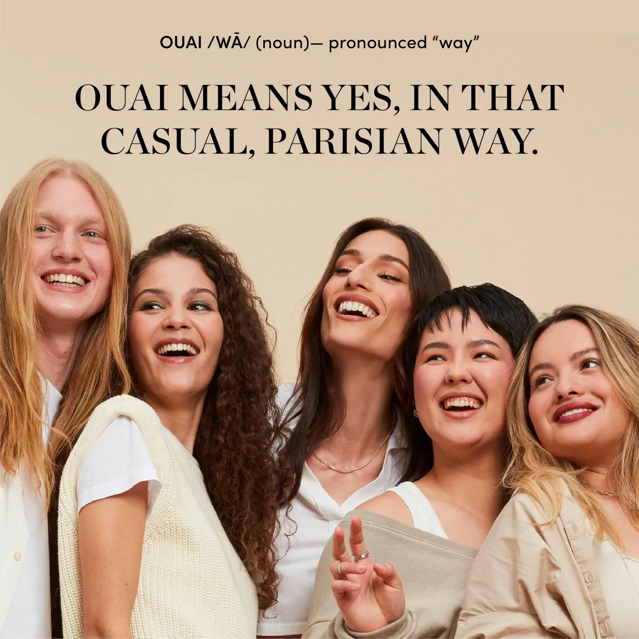 OUAI Medium Shampoo Refill packaging highlights recycled materials.