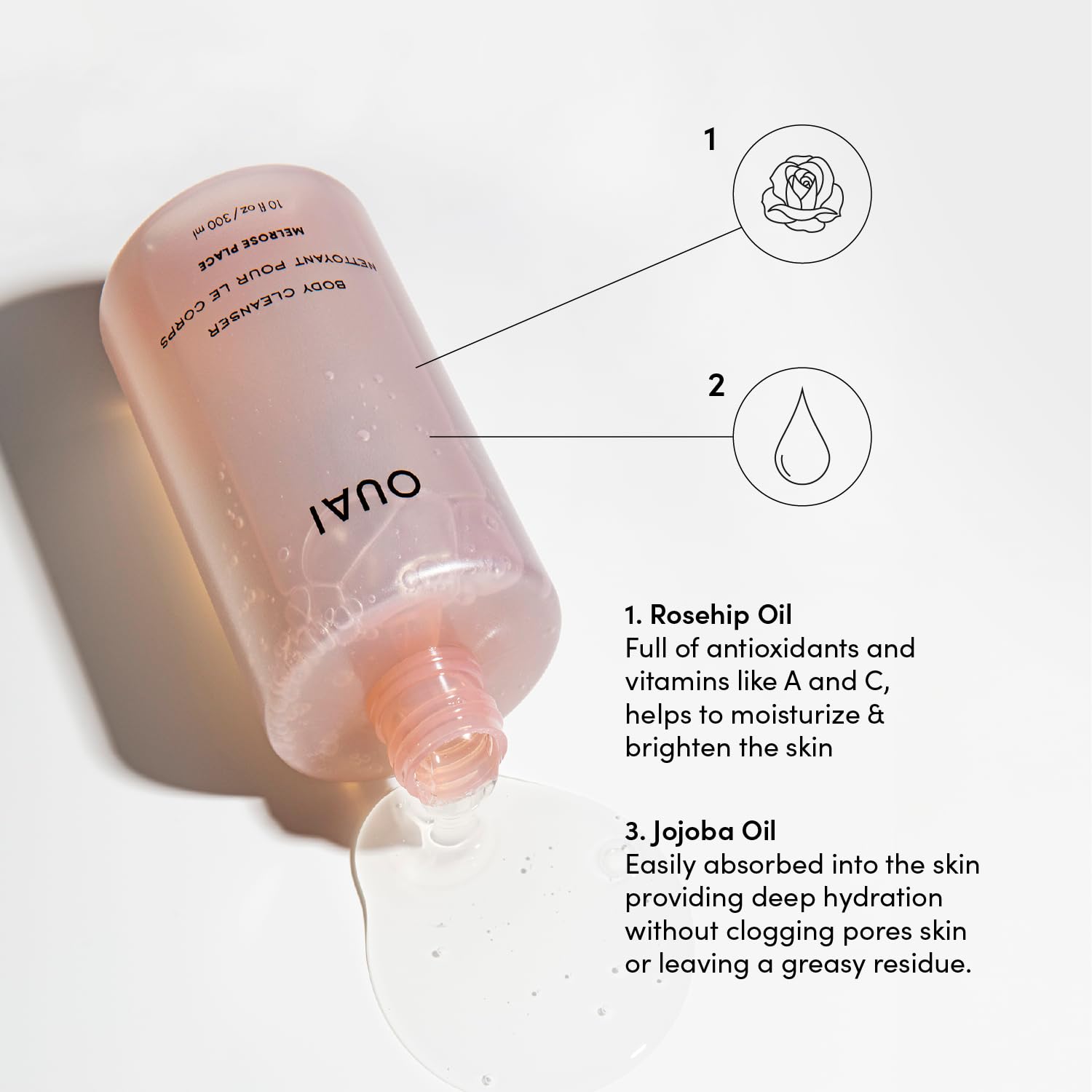 OUAI Melrose Place fragrance notes—bergamot, lychee—for spa-like ambiance