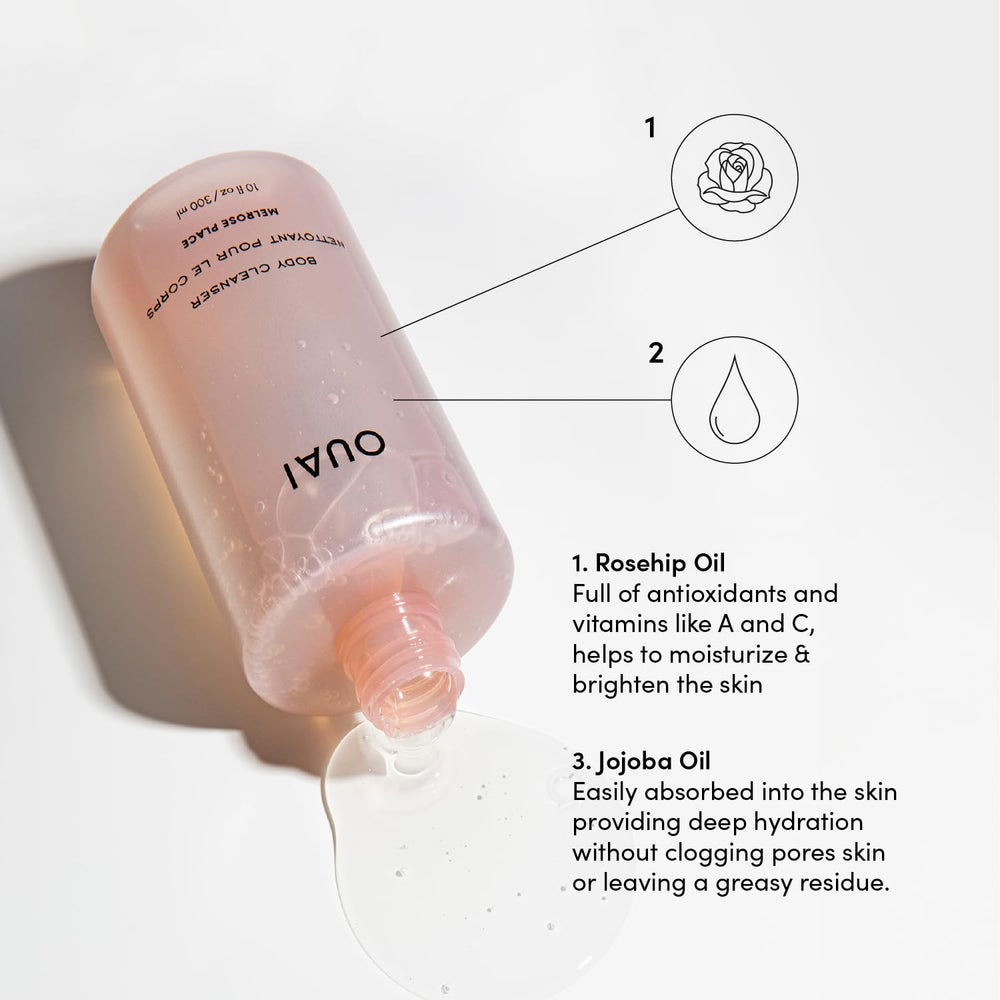 OUAI Melrose Place fragrance notes—bergamot, lychee—for spa-like ambiance