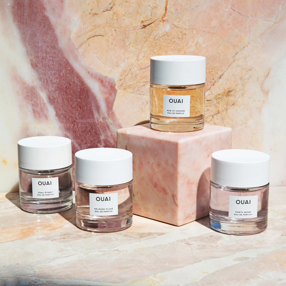 OUAI North Bondi spray suggests daytime freshness for office wear.
