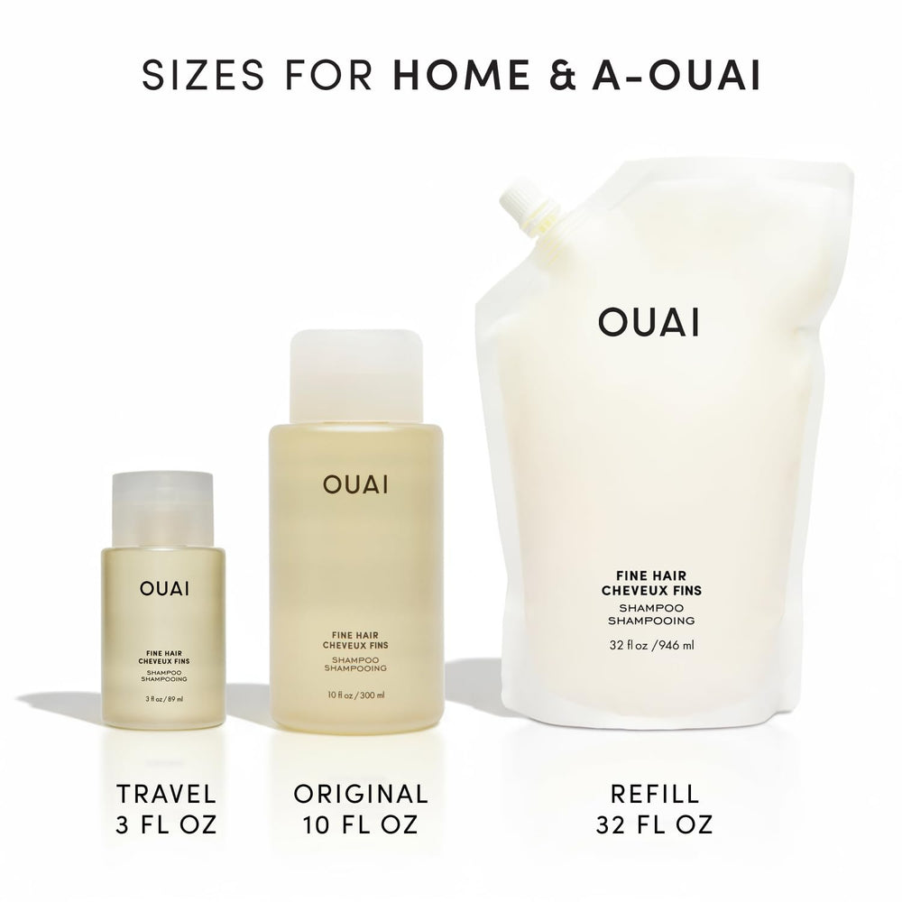 OUAI refill packaging highlights eco-friendly packaging feel