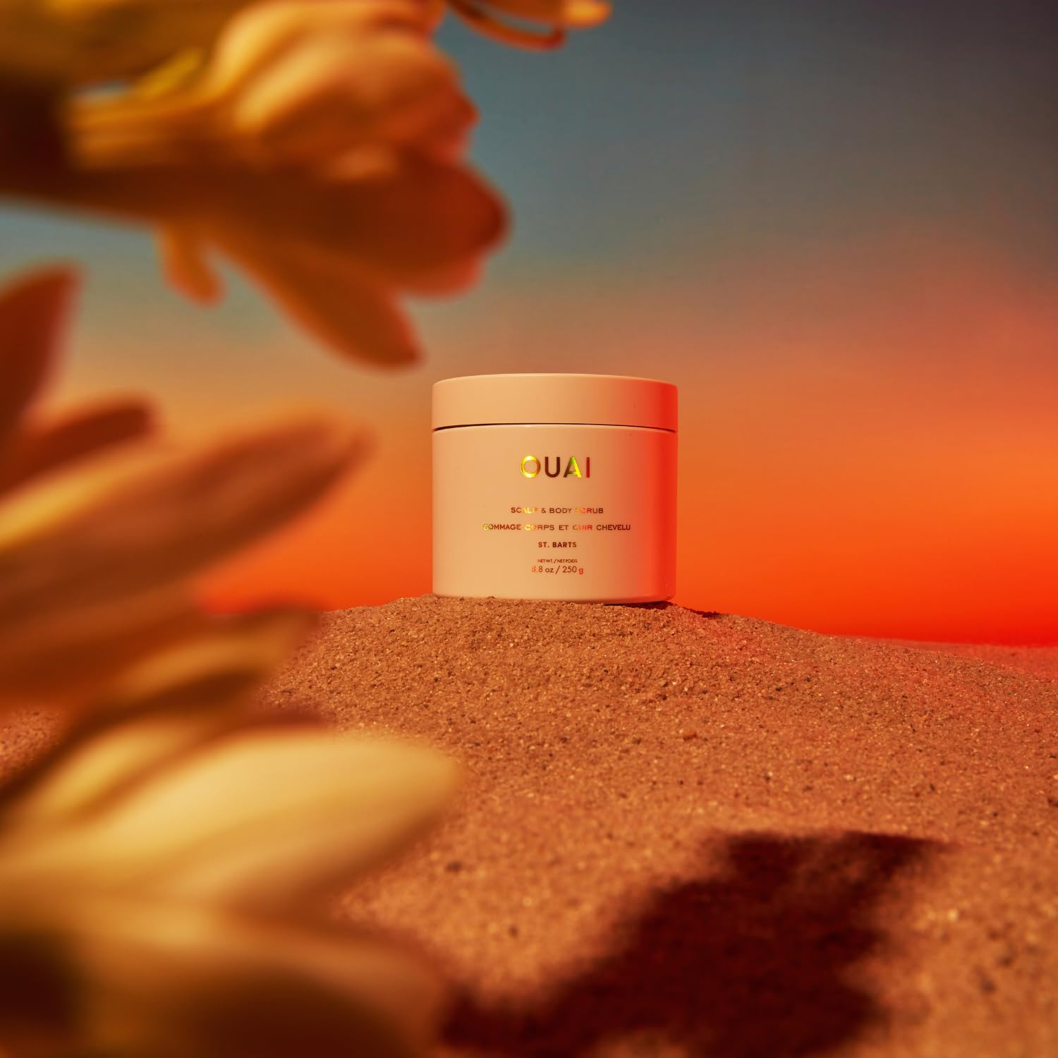 OUAI Rich lather during shower demonstrates cleansing and exfoliation.