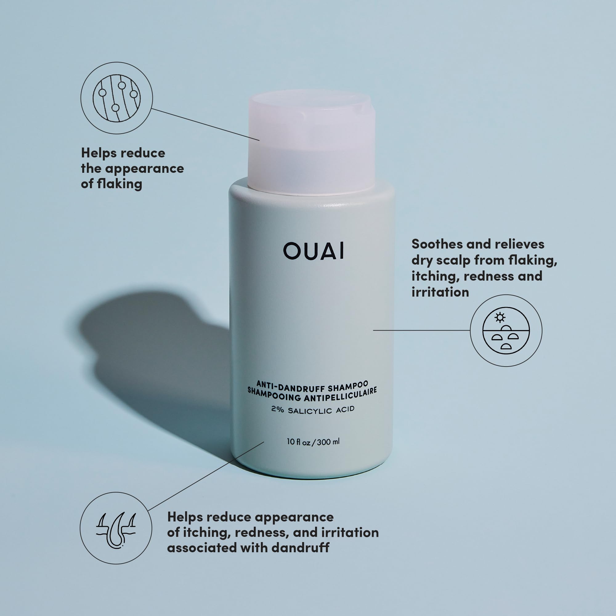 OUAI salicylic acid pump bottle ready for routine use