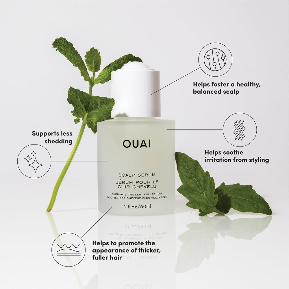 OUAI Scalp Serum dropper close-up for precise application and hydration