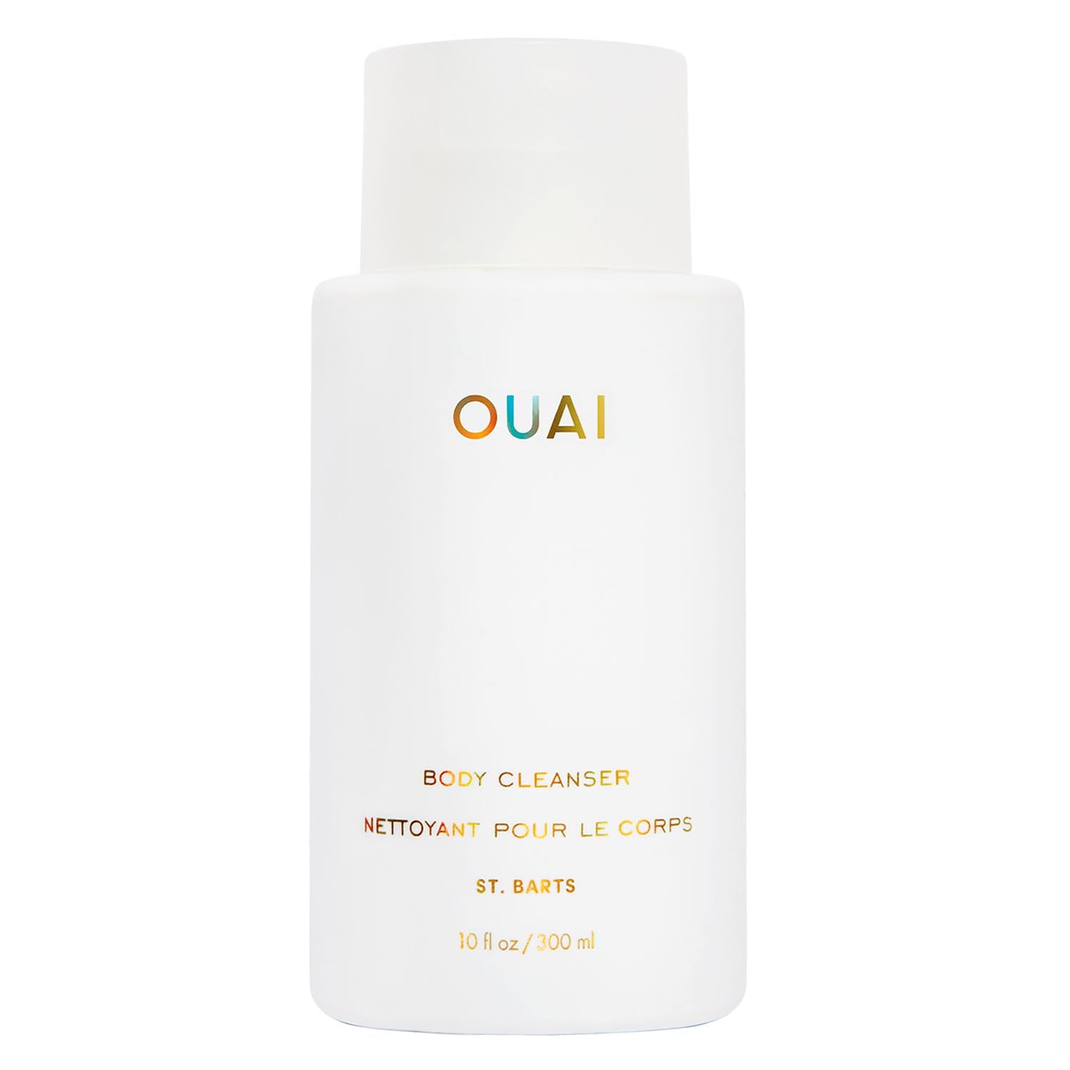 OUAI St. Barts body cleanser pour delivers a luxurious lather for soft skin.