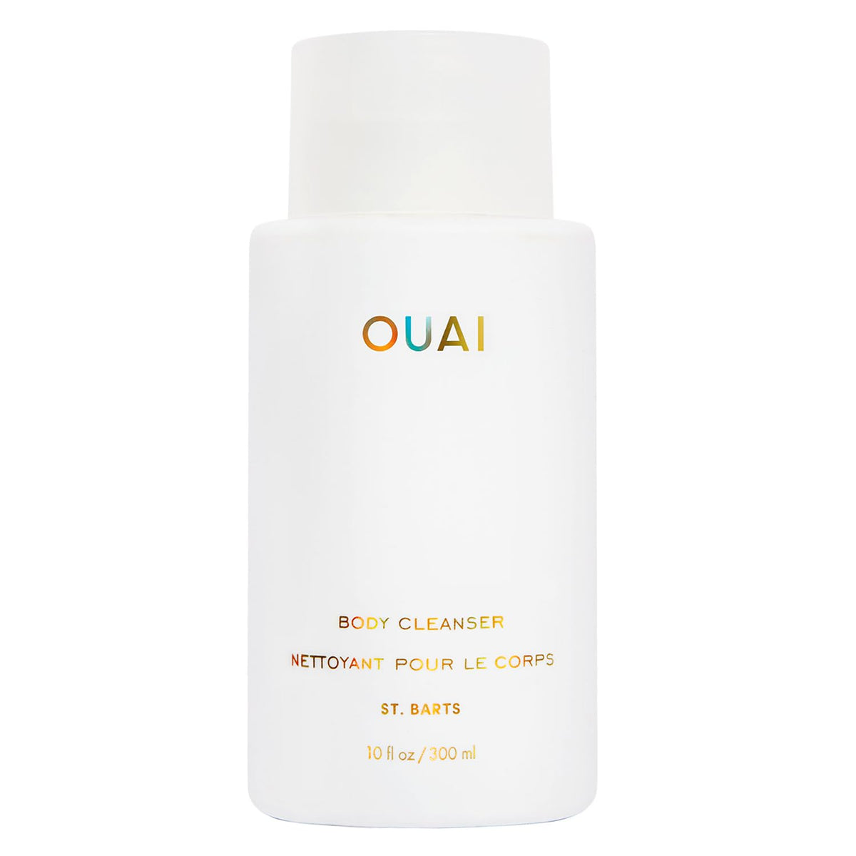 OUAI St. Barts body cleanser pour delivers a luxurious lather for soft skin.