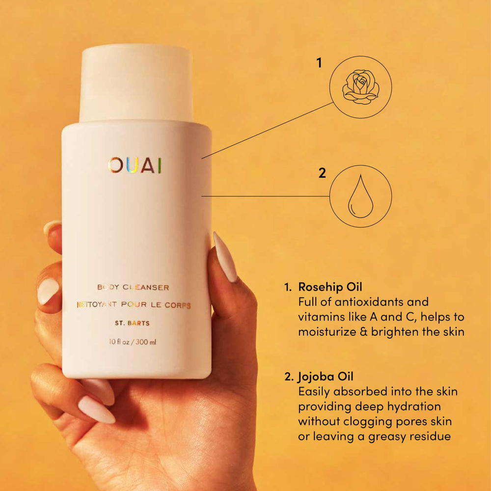 OUAI St. Barts bottle closeup showing premium, clean formula.