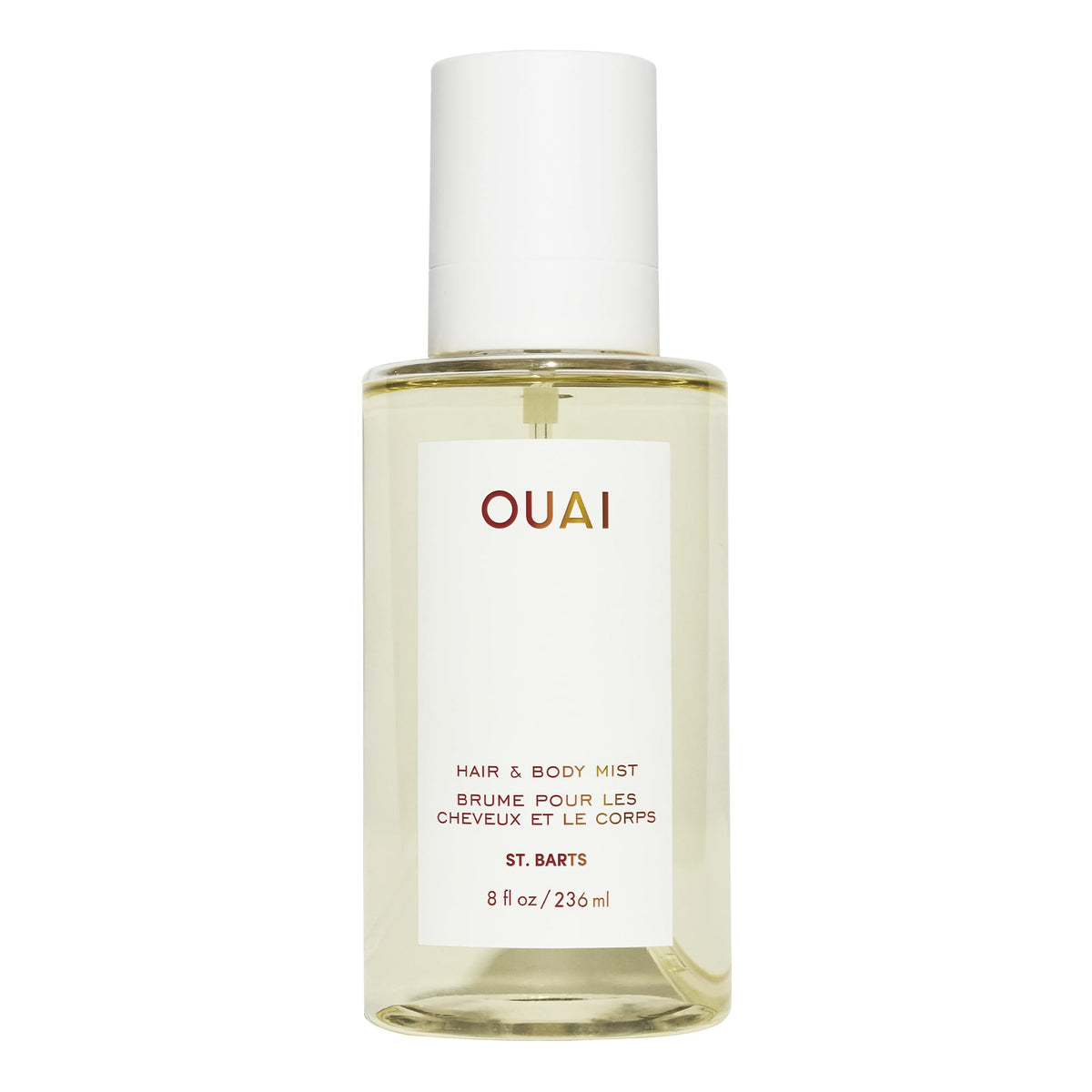 OUAI St. Barts bottle-front for everyday tropical scent and light fragrance boost.
