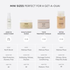 OUAI travel kit detox shampoo bottle for scalp refresh and buildup removal.