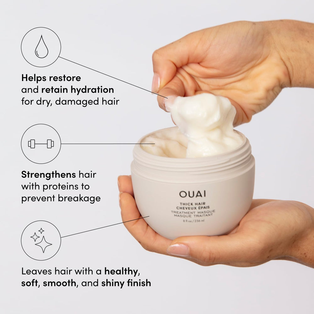 OUAI travel kit travel size bottles ready for on the go hair care.