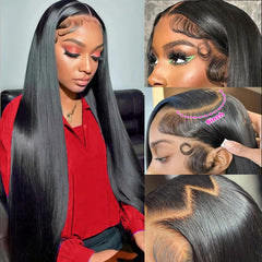 OUAYESI 13x6 HD lace-front detail emphasizes breathable, seamless parting for multiple looks.
