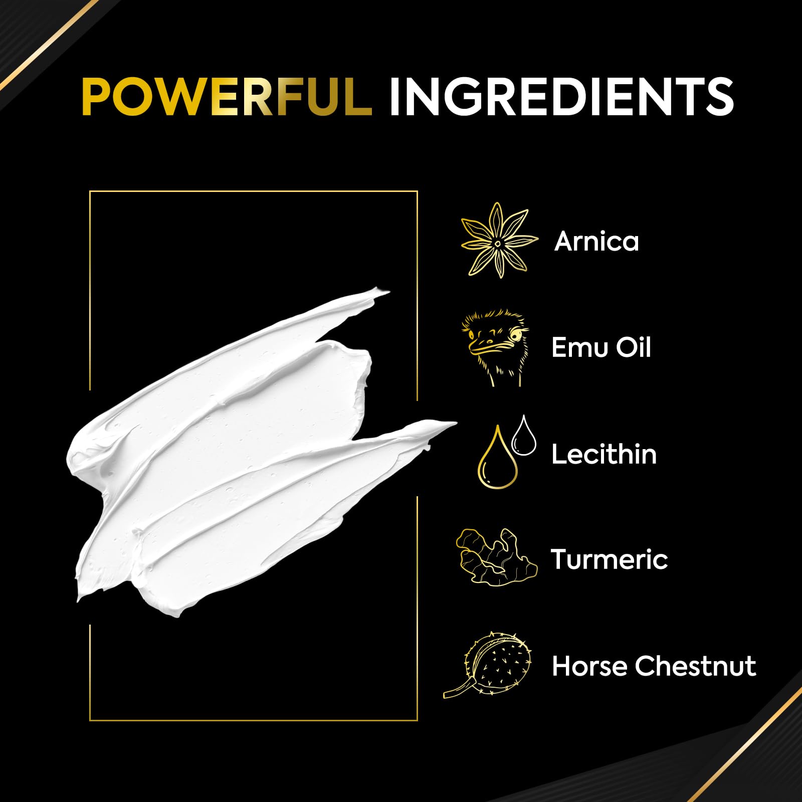 Oudetas numbing cream with Emu Oil and Arnica for nourishing skin comfort.