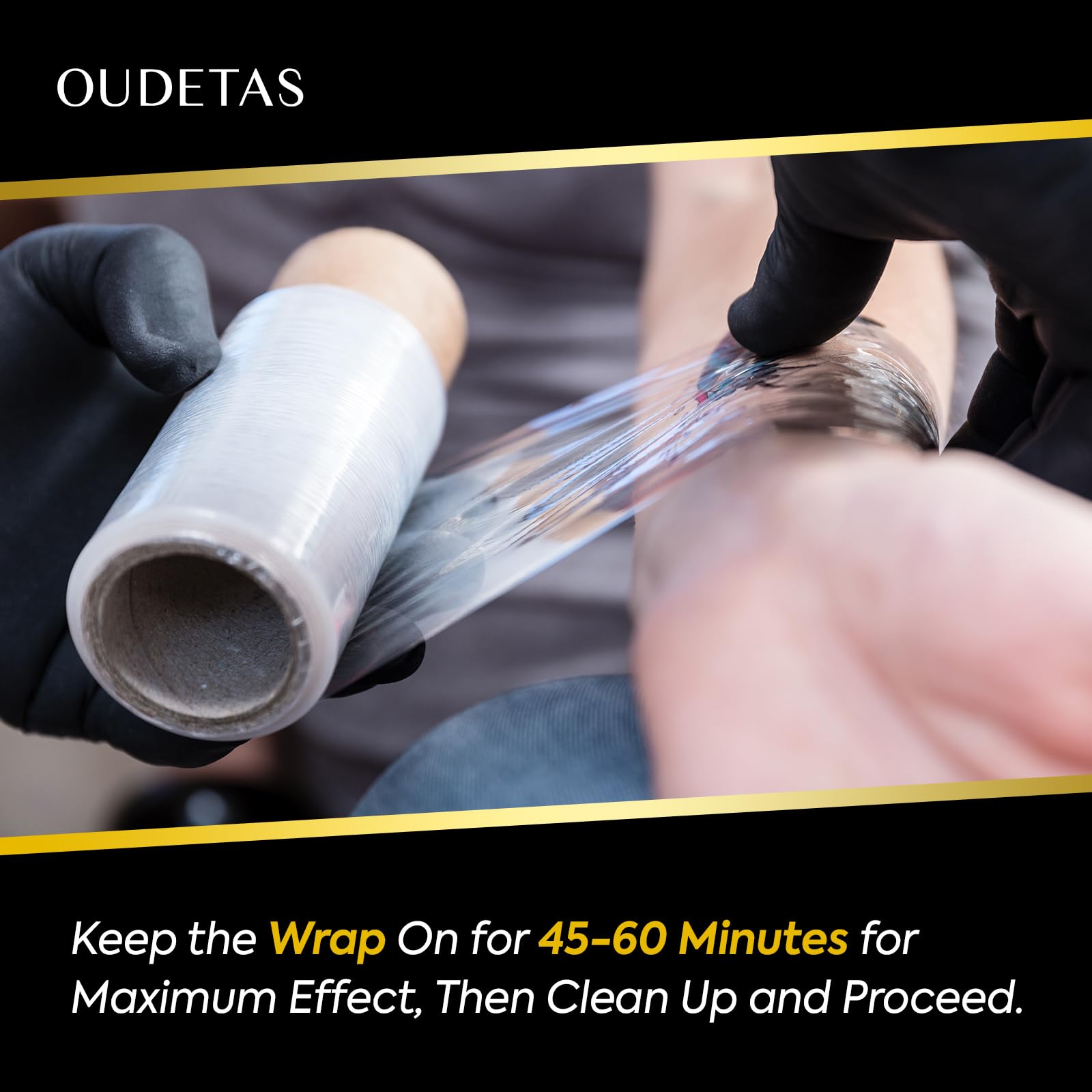 Oudetas numbing cream bottle showing fragrance-free, dye-free formula.