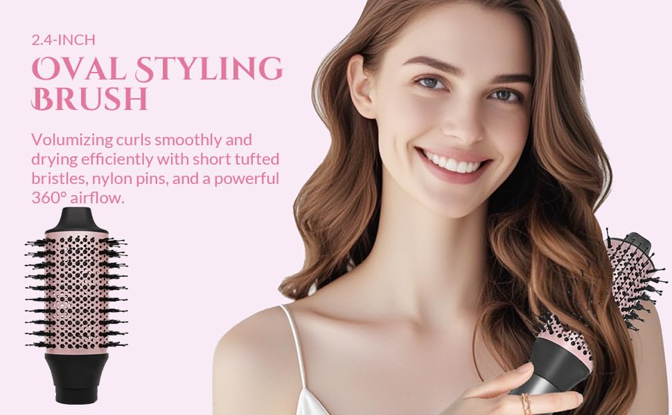 Oudim 1.6-inch round curly brush adds soft waves and natural bounce.